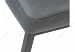 Банкетка Woodville Дион кожзам темно-серый / черный матовый 424172