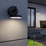 Настенный уличный светильник Elektrostandard Verano 35185/D черный (LED, 220V, круглые, IP54)