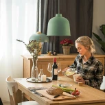 Подвесной светильник (люстра) Grain Pendant Lamp Green ImperiumLoft Mut (178320-26) (220V, на проводе, круглые)