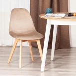 Стул CINDY SOFT (mod. C1021F1-1) / 1 шт. в упаковке (Велюр,Дерево бук /Коричневый)