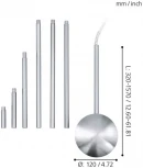 Комплект для подвода питания к светильнику Eglo Extention, хром