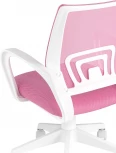 Кресло офисное TopChairs ST-BASIC-W розовый крестовина пластик белый УТ000035494