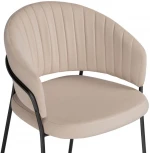 Стул Woodville на металлокаркасе Лео бежевый / черный 528455