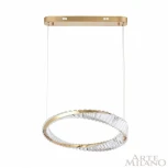 Подвесной светильник Arte Milano Venezia 318311/D600 GD (регулировка яркости, LED, 220V, хрусталь, пульт управления, на тросе, кольцо)
