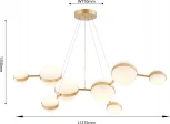 Подвесной светильник Favourite Asterismo 4448-8P (LED, 220V, на тросе, шарики, молекулы)
