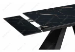 Стеклянный стол Woodville Торвальд обсидиан / черный 474325