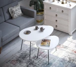 Стол журнальный Тип 3, низкий, белый глянец, Любимый дом