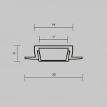 Алюминиевый профиль встраиваемый с накладным фланцем 22x6 2 м Maytoni 632010