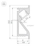 Профиль SL-BEVEL-2000 ANOD (Алюминий) 031120 Arlight
