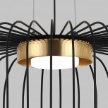 Подвесной светильник Imex MD.23105-1-P-BK+BR (220V, на тросе, круглые)