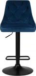 Стул барный DOBRIN JOSEPH BLACK (синий велюр (MJ9-117)) 5021_BlackBase-LM BLACK, цвет сиденья синий (MJ9-117), основания черный