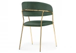 Стул на металлокаркасе kamelia dark green / gold