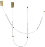 Подвесной светильник Odeon Light Monella 6639/24CL металл/античная бронза/белые бусы из акрила IP20 LED 24W 3000K 220V (бусы)