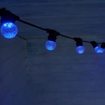 Лампа декоративная светодиодная, форма "Ананас", прозрачная, цвет синий Volpe Bicolor LED-D45-1W/BLUE/E27/CL/С PINEAPPLE