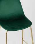 Стул полубарный Stool Group Валенсия велюр зеленый золотые ножки УТ000004427