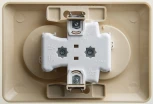 Розетка встраиваемая двойная без заземления со шторками (кремовый) Systeme Electric Etude PC16-106K