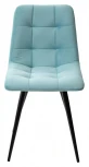 Стул CHILLI-Q аквамарин #H50, велюр / черный каркас, 4 шт./1 к