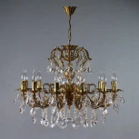 Подвесная люстра Ambiente by Brizzi Alicante 8888/12 AB New Leaf (220V, на цепи, подсвечник, свеча)