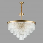 Потолочная люстра каскадная на штанге Belfast Harland 6308-8 BR CL (220V)