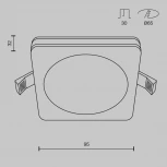 Встраиваемый светильник Phanton 4000K 1x7Вт 120° LED Maytoni Technical DL2001-L7B4K