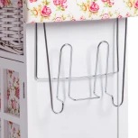 Гладильный комод с 3-я корзинами Secret De Maison CAMPANARD (mod. PE-03) дерево павловния, мдф, 64x35x83см, white (белый), ткань -розочки Tetchair 15543