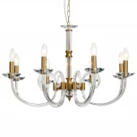 Подвесная люстра Stilfort Glass 1050/03/08P (220V, хрусталь, на цепи, свеча)