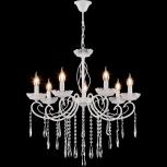 Подвесная люстра Reluce 04207-0.4-07 WH (220V, подвески, на цепи, подсвечник, свеча)