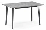 Стол раскладной Woodville Денвер Лофт 120 25 мм бетон / черный матовый 506944