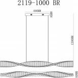 Подвесной светильник iLedex Woodstock 2119-1000 BR (220V, на проводе)