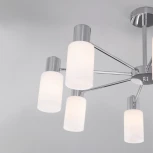 Потолочная люстра Wi-Fi на штанге Eurosvet Vegga 70160/8 хром (220V, управление смартфоном, голосовое управление, умный дом - Minimir Home, Алиса, Маруся, Салют)