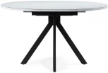 Стеклянный стол Woodville Бетина черный / белый 504211