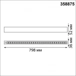 Светильник подвесной/накладной линейный светодиодный Novotech Iter 358875 (220V, на тросе)