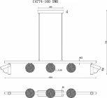 Подвесной светильник iLedex Telescope C4774-100 SWH (220V, на проводе, шарики)