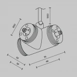 T-образный плоский коннектор для системы Shelf с вводом питания Maytoni Accessories for system Shelf CA015TC-P-B (24V)