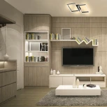 Потолочная люстра светодиодная Escada Scales 10209/2LED Black 60Вт металл/акрил, черный/белый матовый