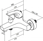 Смеситель Am.Pm Sense 5 F7510032 для ванны и душа