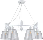 Подвесная люстра Arte Lamp Passero A4289LM-6WH (220V, на тросе, птички)