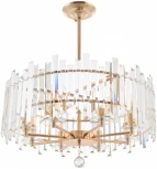 Подвесная люстра хрустальная на штанге Arte Milano Sorrento-2409 372409/8/350/570 GD (220V)