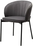 Стул ДЕНИ, цвет Velutto 32 Антрацитовый, велюр / черный каркас M-City 464M05081