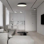 Светильник накладной со светодиодами Feron “Simple matte” AL200 48079 28W, 1960Lm, черный (4000К) (220V, круглые)