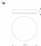 Потолочный светильник круглый SP-FLOWER-R360-18W Warm3000 (BK, 110 deg, 230V) (Arlight, IP54 Пластик) 049802 (LED)