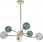 Потолочная люстра на штанге Indigo Selva V000296 (220V, шарики, молекулы)