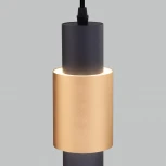 Подвесной светильник Eurosvet Bento 50204/1 LED черный/матовое золото (220V, на проводе, круглые)