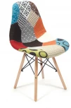 Стул CINDY SOFT (EAMES) (mod. 023) мультицвет (дерево береза/металл/мягкое сиденье/ткань)