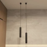 Подвесной светильник Denkirs Tube DK4050-BK (220V, на проводе, круглые)