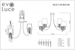 Потолочная люстра Evoluce Alluria SLE1118-802-06