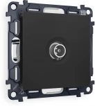 Комплект механизма Ambrella Volt TV розетки оконечной ALFA MA813010 Черный матовый 50-870 MHz 1dB QUANT