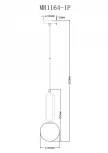 Подвесной светильник MyFar Pierre MR1164-1P (220V, на проводе, шар)