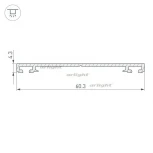 Профиль-держатель PHS-3X-BASE-H4.3-2000 ANOD (Алюминий) 019869 Arlight PHS