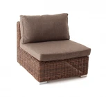 Модуль диванный прямой с подушками, цвет коричневый 4SIS Лунго YH-C1032W brown